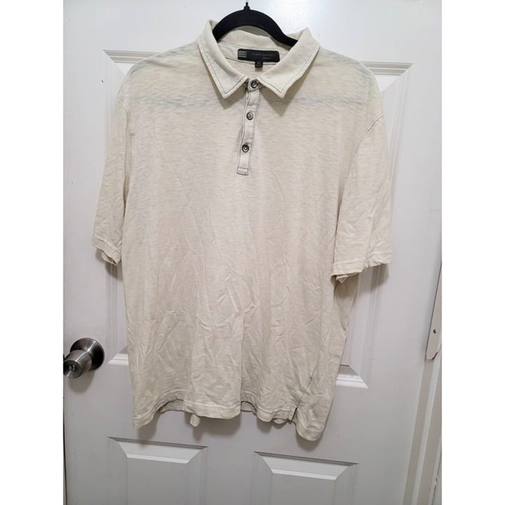Robert Barakett Montreal XL Mens Beige Cotton Polo Shirt